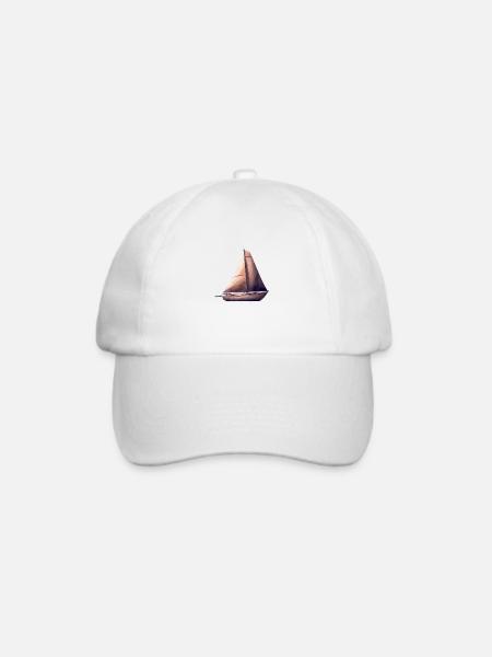 Segelschiff Segeln Segelboot Segelsport Segler - Baseballkappe - Weiß/Weiß