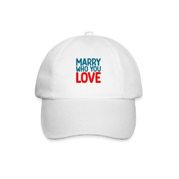 Marry Who You Love - Baseballkappe - Weiß/Weiß - Vorne
