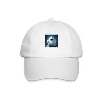 Flauschiger Eisbär - Baseballkappe - Weiß/Weiß - Vorne