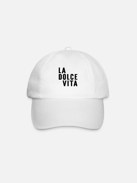 La dolce vita - Baseballkappe - Weiß/Weiß