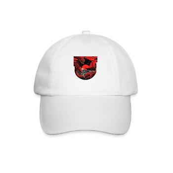Drache - Baseballkappe - Weiß/Weiß - Vorne
