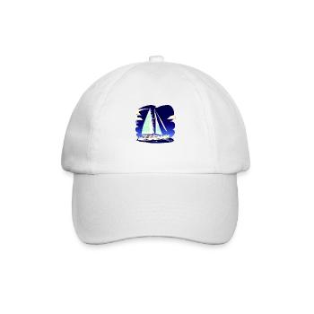 Segelschiff Segeln Segelboot Segler Segelsport - Baseballkappe - Weiß/Weiß - Vorne