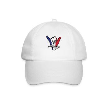 France Shaka - Baseballkappe - Weiß/Weiß - Vorne