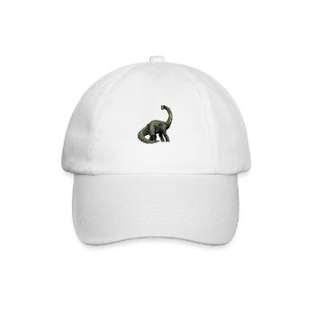 Brontosaurus - Baseballkappe - Weiß/Weiß - Vorne