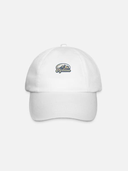 Pyrenäen Frankreich Vintage Mountains - Baseballkappe - Weiß/Weiß