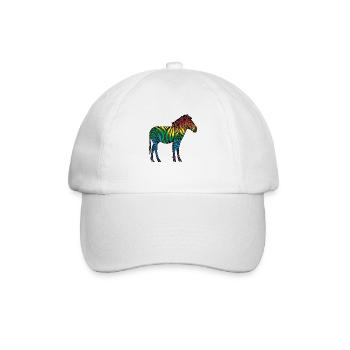Zebra - Baseballkappe - Weiß/Weiß - Vorne