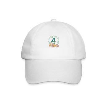 4-jähriges Jubiläum - vierjähriges Jubiläum Tiere - Baseballkappe - Weiß/Weiß - Vorne