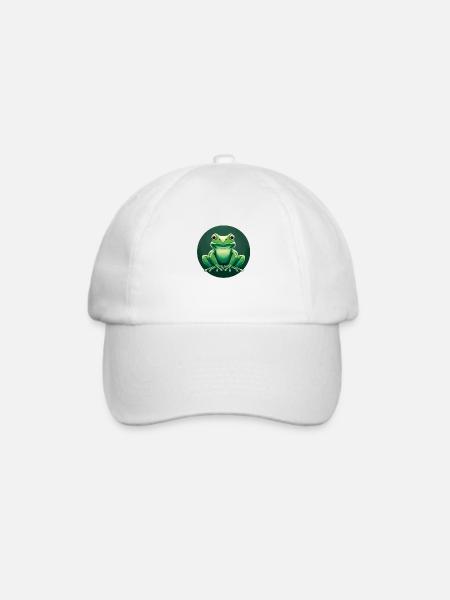 Frosch - Baseballkappe - Weiß/Weiß