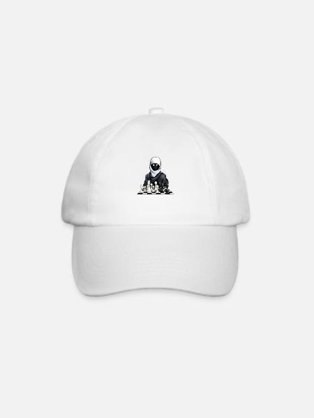 Schach-Ninja - Baseballkappe - Weiß/Weiß
