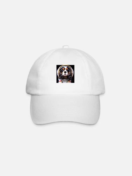 König Charles Cavalier Astronaut - Baseballkappe - Weiß/Weiß