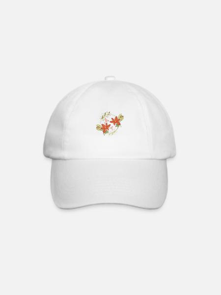 Lilienblüten - Baseballkappe - Weiß/Weiß