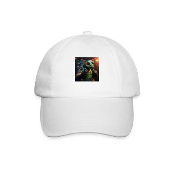 Boxender Frosch - Baseballkappe - Weiß/Weiß - Vorne