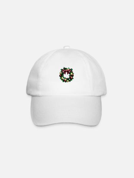 Weihnachten Geschenk weihnachtlich Weihnachtsbaum - Baseballkappe - Weiß/Weiß