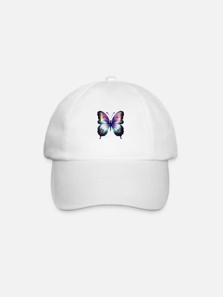 Schmetterling Falter Tier Insekt - Baseballkappe - Weiß/Weiß