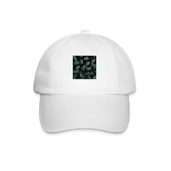 Elefanten-Muster Elephant Pattern - Baseballkappe - Weiß/Weiß - Vorne