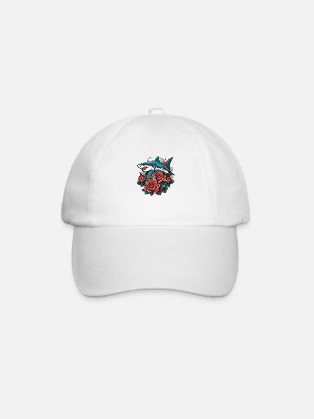 Hai - Baseballkappe - Weiß/Weiß