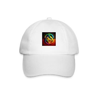 Bunte Formen im Regenbogen Farben Stil - Baseballkappe - Weiß/Weiß - Vorne