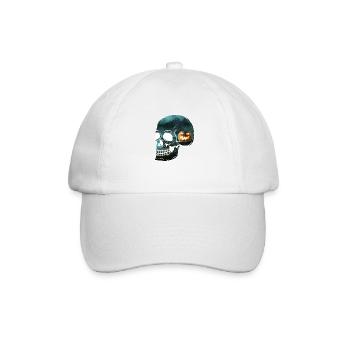 Schädel erschreckende Vision - Baseballkappe - Weiß/Weiß - Vorne