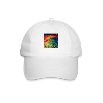 Regenbogenspiralen - Baseballkappe - Weiß/Weiß - Vorne