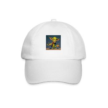 kleiner frecher Goblin - Baseballkappe - Weiß/Weiß - Vorne