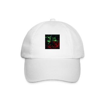 Wölfe im Neon-Stil - Baseballkappe - Weiß/Weiß - Vorne