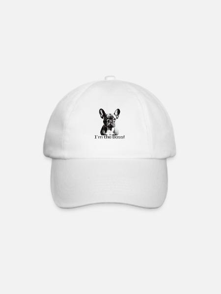 Dogge - Baseballkappe - Weiß/Weiß