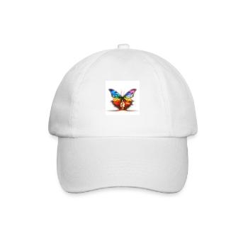 Schmetterlings-Fusion - Baseballkappe - Weiß/Weiß - Vorne