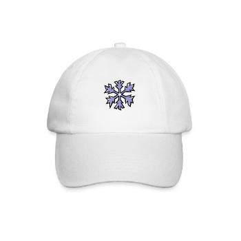 Schneeflocke - Baseballkappe - Weiß/Weiß - Vorne