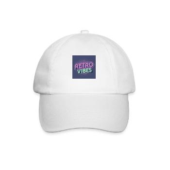 Retro Vibes - Baseballkappe - Weiß/Weiß - Vorne