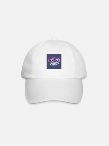 Retro Vibes - Baseballkappe - Weiß/Weiß