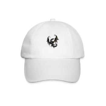 Dragon Flying Fairytale Winged Mythical Sinister - Baseballkappe - Weiß/Weiß - Vorne