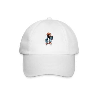 Rapper Bären Musiker Styling Musik lyrisch Tänzer - Baseballkappe - Weiß/Weiß - Vorne