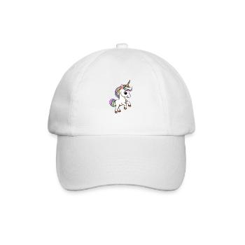 Einhorn Fabeltier Einhörner Mädchen - Baseballkappe - Weiß/Weiß - Vorne