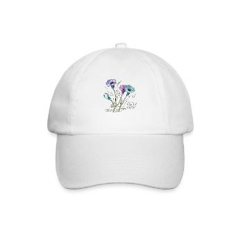 Blumen - Baseballkappe - Weiß/Weiß - Vorne