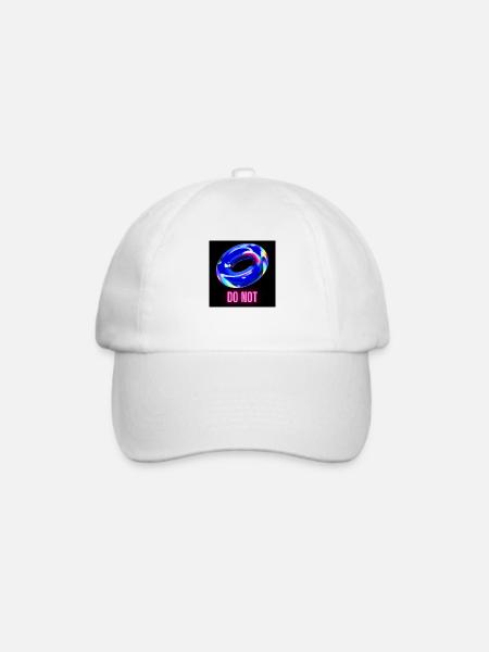 Do Not - leckerer blauer Donut - Baseballkappe - Weiß/Weiß