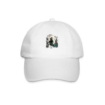 Leuchtender Paladin stehend - Baseballkappe - Weiß/Weiß - Vorne
