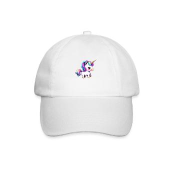 Einhorn Fabeltier Mädchen Einhörner Fabelwesen - Baseballkappe - Weiß/Weiß - Vorne