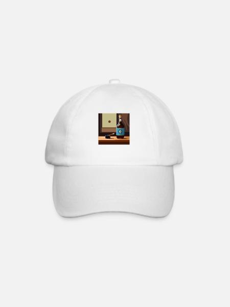 Whisky / Scotch / Bar - Baseballkappe - Weiß/Weiß