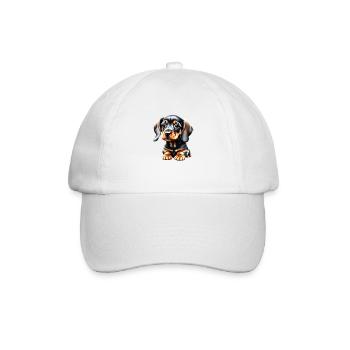 Dachshund Hund Dackelwelpe Hundehalter Hunde - Baseballkappe - Weiß/Weiß - Vorne