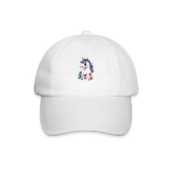 Einhorn Fabeltier Fabelwesen Mädchen Einhörner - Baseballkappe - Weiß/Weiß - Vorne