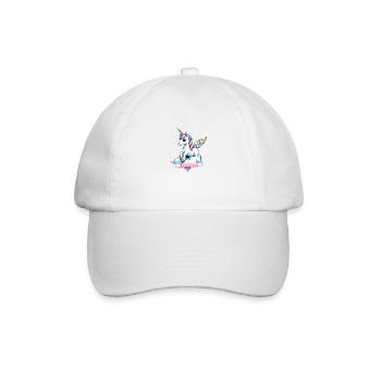 Licorne Einhorn Kawaii - Baseballkappe - Weiß/Weiß - Vorne