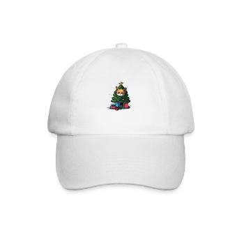 Weihnachtskatze - Baseballkappe - Weiß/Weiß - Vorne