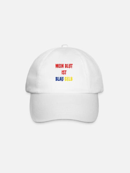 Bllau Gelb Sport Fan - Baseballkappe - Weiß/Weiß