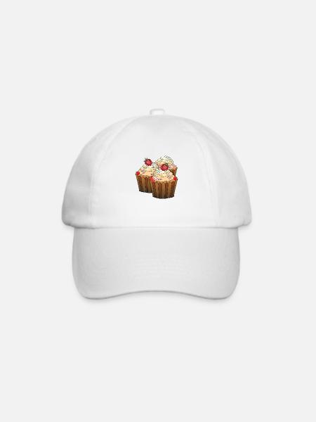 Kuchen - Baseballkappe - Weiß/Weiß