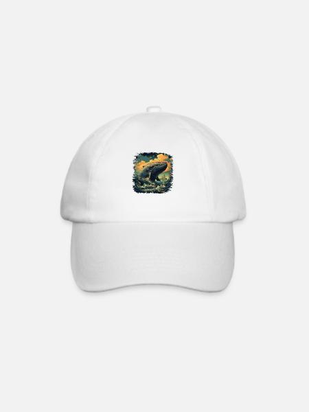whale greenman birthday irish accent greendale - Baseballkappe - Weiß/Weiß