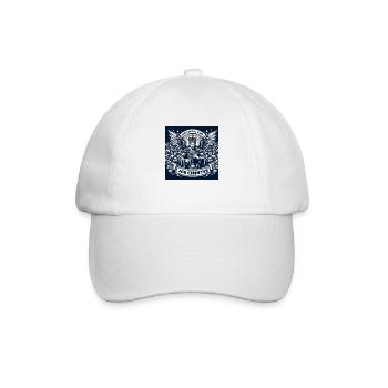 Arbeitslos King - Baseballkappe - Weiß/Weiß - Vorne