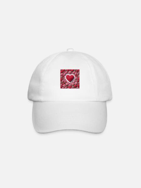 Alles Gute zum Valentinstag - Baseballkappe - Weiß/Weiß
