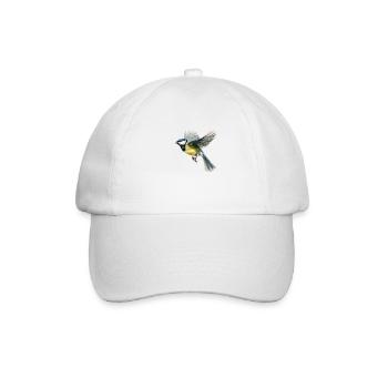 Kohlmeise Vogel - Baseballkappe - Weiß/Weiß - Vorne