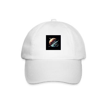 Kosmische Eleganz - Baseballkappe - Weiß/Weiß - Vorne
