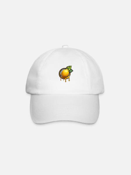 Zitrone - Baseballkappe - Weiß/Weiß